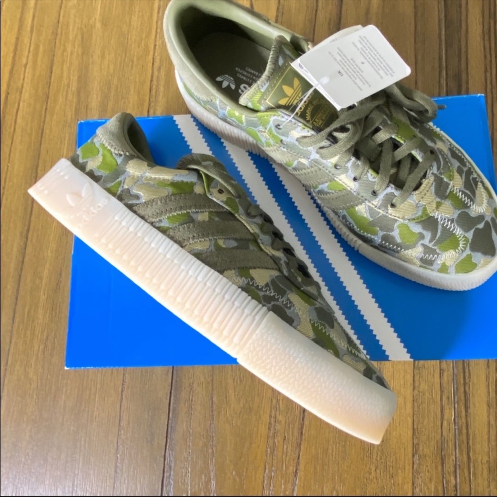 FLASH SALE! Adidas Sambarose camo green casual sneaker shoe - Picture 4 of 9